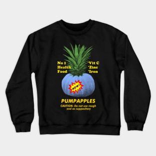Crazy Blue Pumpkin Pineapple Mock Health Food Crewneck Sweatshirt